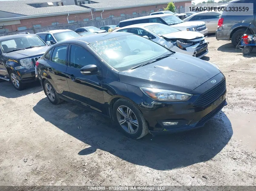 FORD FOCUS 2016, VIN 1FADP3FE6GL333559