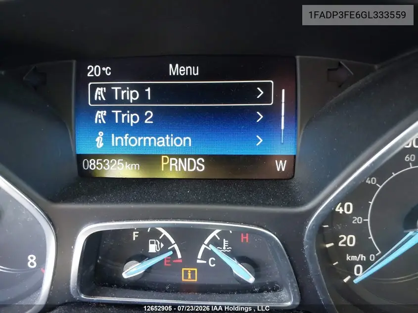 2016 FORD FOCUS VIN 1FADP3FE6GL333559 — фото 15