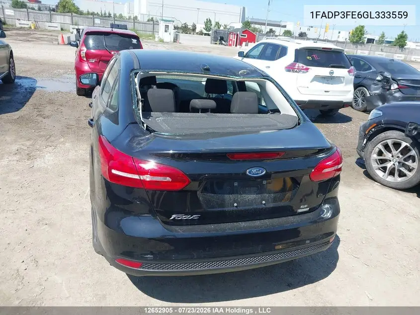 2016 FORD FOCUS VIN 1FADP3FE6GL333559 — фото 6