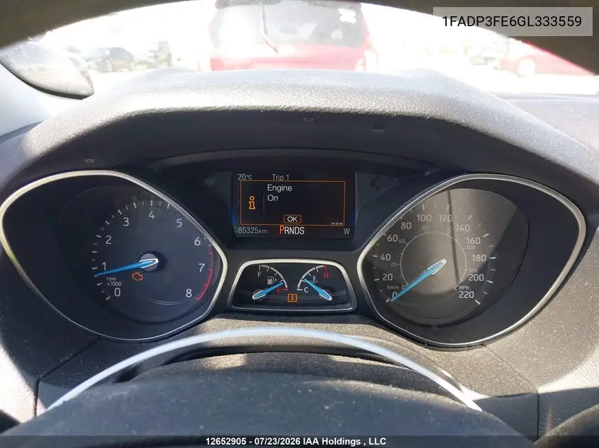 2016 FORD FOCUS VIN 1FADP3FE6GL333559 — фото 7