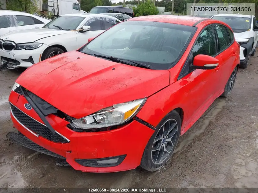 2016 FORD FOCUS VIN 1FADP3K27GL334506 — фото 2