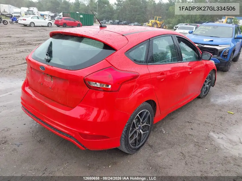 2016 FORD FOCUS VIN 1FADP3K27GL334506 — фото 4