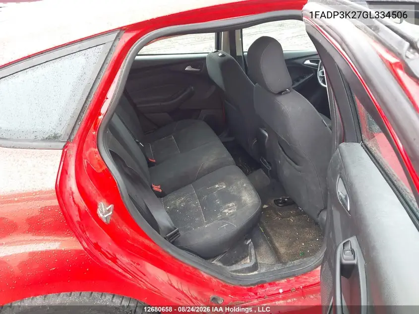 2016 FORD FOCUS VIN 1FADP3K27GL334506 — фото 8