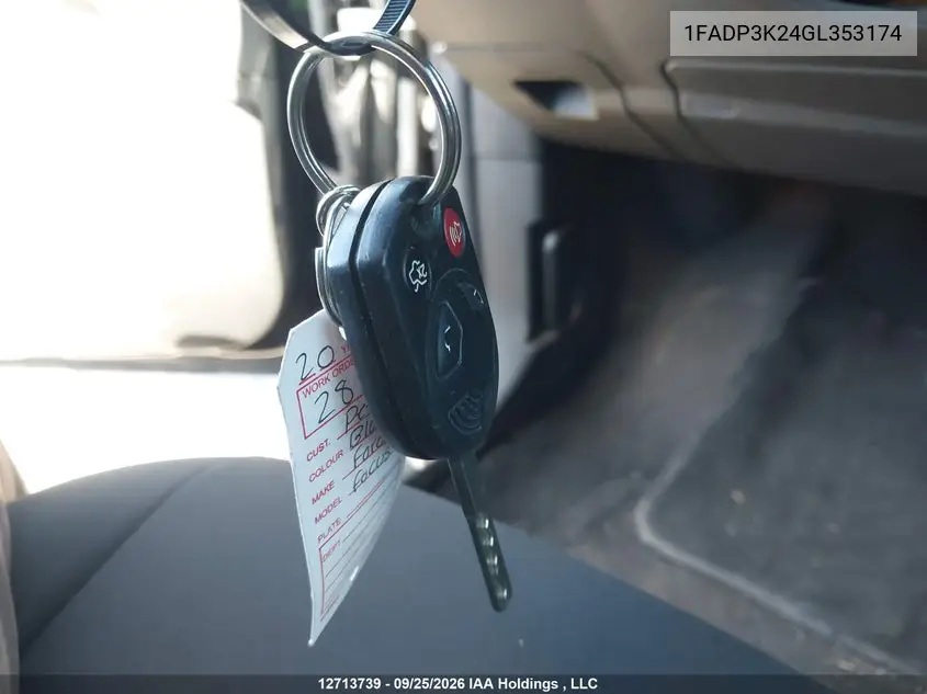 2016 FORD FOCUS VIN 1FADP3K24GL353174 — фото 11
