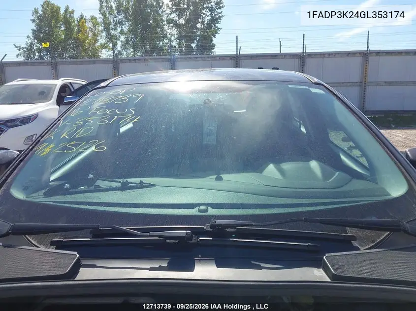 2016 FORD FOCUS VIN 1FADP3K24GL353174 — фото 18