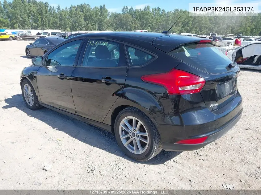 2016 FORD FOCUS VIN 1FADP3K24GL353174 — фото 3