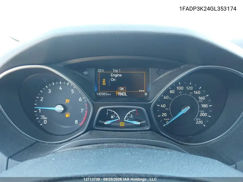 2016 FORD FOCUS VIN 1FADP3K24GL353174 — фото 7