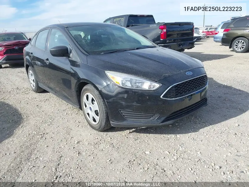 FORD FOCUS 2016, VIN 1FADP3E25GL223223