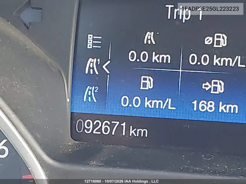 2016 FORD FOCUS VIN 1FADP3E25GL223223 — фото 15