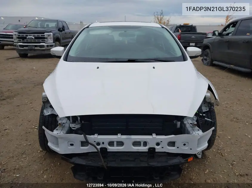 2016 FORD FOCUS VIN 1FADP3N21GL370235 — фото 13