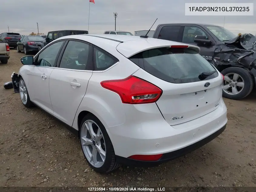2016 FORD FOCUS VIN 1FADP3N21GL370235 — фото 3