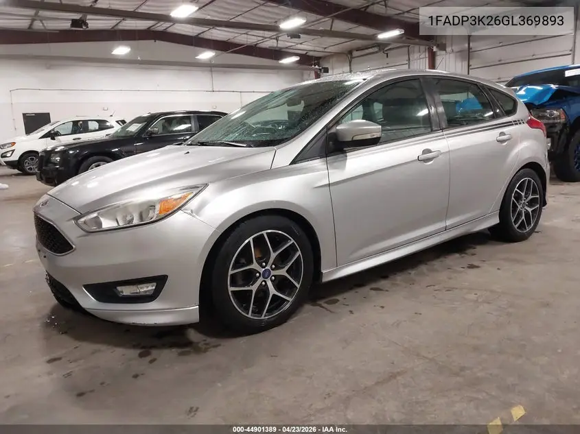 2016 FORD FOCUS VIN 1FADP3K26GL369893 — фото 2