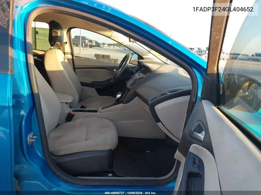 2016 FORD FOCUS VIN 1FADP3F24GL404652 — фото 5