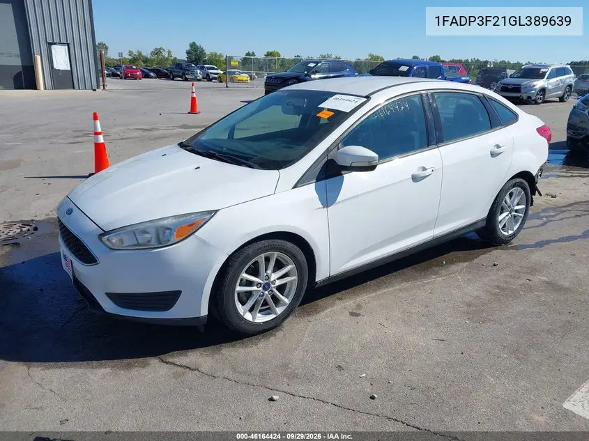 2016 FORD FOCUS VIN 1FADP3F21GL389639 — фото 2