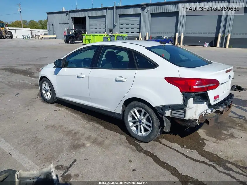2016 FORD FOCUS VIN 1FADP3F21GL389639 — фото 3