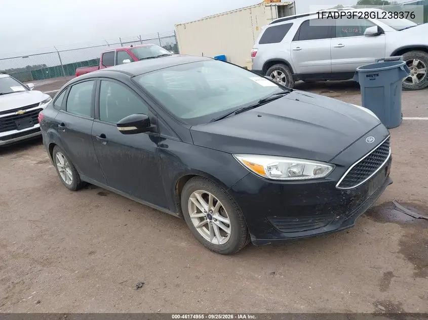 FORD FOCUS 2016, VIN 1FADP3F28GL238376