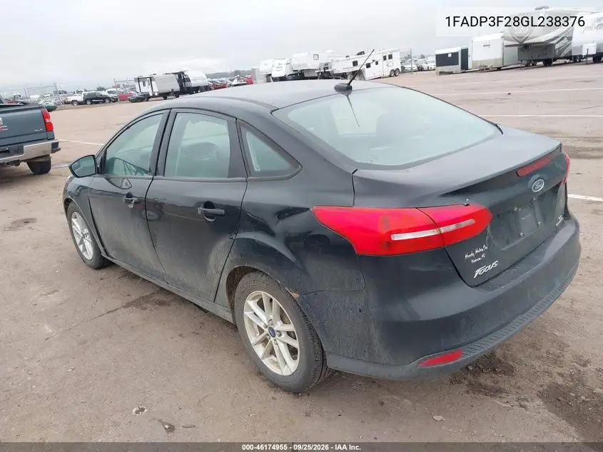 2016 FORD FOCUS VIN 1FADP3F28GL238376 — фото 3