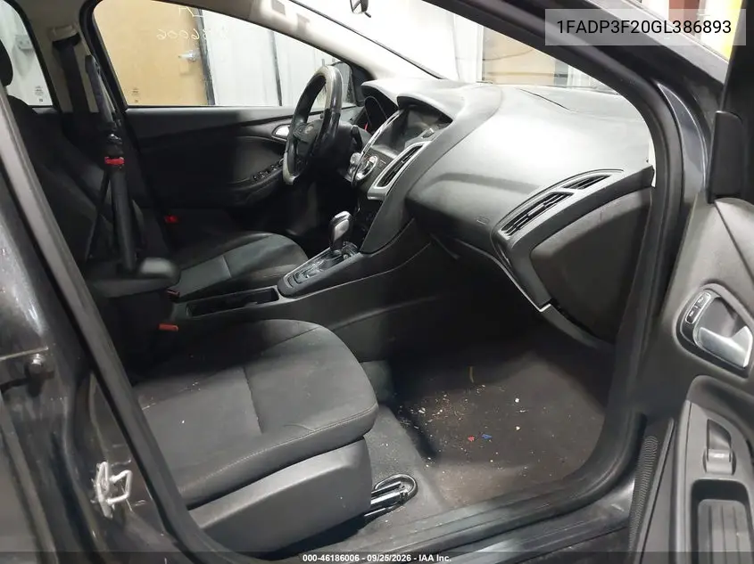 2016 FORD FOCUS VIN 1FADP3F20GL386893 — фото 5