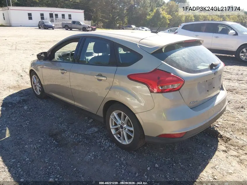 2016 FORD FOCUS VIN 1FADP3K24GL217174 — фото 3