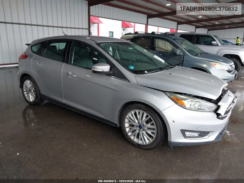 FORD FOCUS 2016, VIN 1FADP3N28GL370832