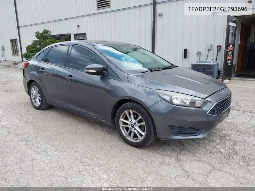 FORD FOCUS 2016, VIN 1FADP3F24GL293696