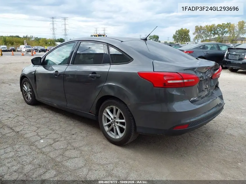 2016 FORD FOCUS VIN 1FADP3F24GL293696 — фото 3