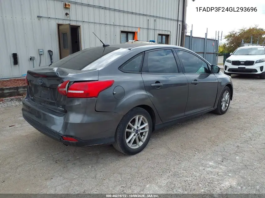 2016 FORD FOCUS VIN 1FADP3F24GL293696 — фото 4