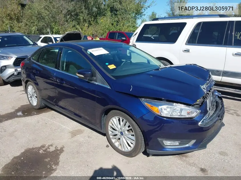 FORD FOCUS 2016, VIN 1FADP3J28GL305971