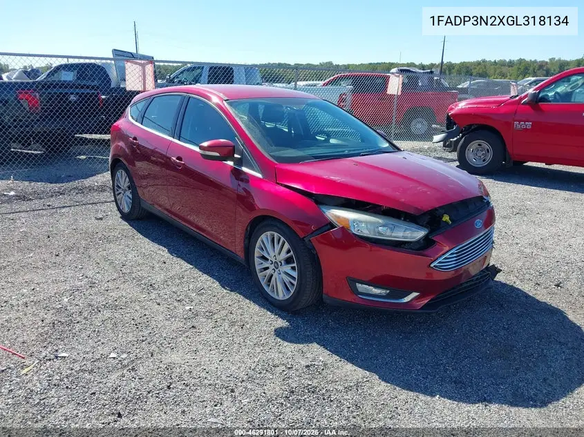 FORD FOCUS 2016, VIN 1FADP3N2XGL318134