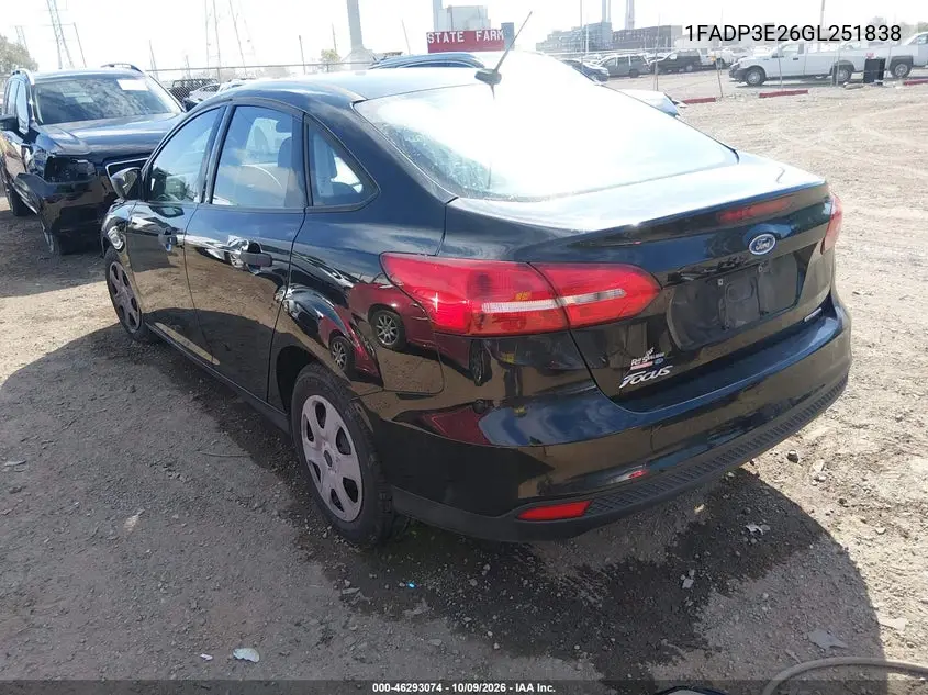 2016 FORD FOCUS VIN 1FADP3E26GL251838 — фото 3