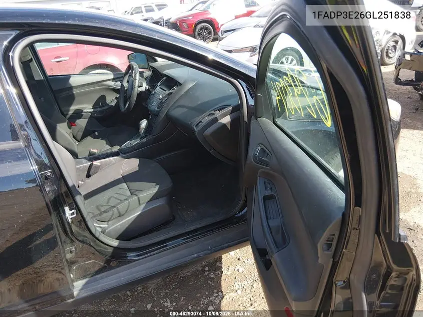 2016 FORD FOCUS VIN 1FADP3E26GL251838 — фото 5