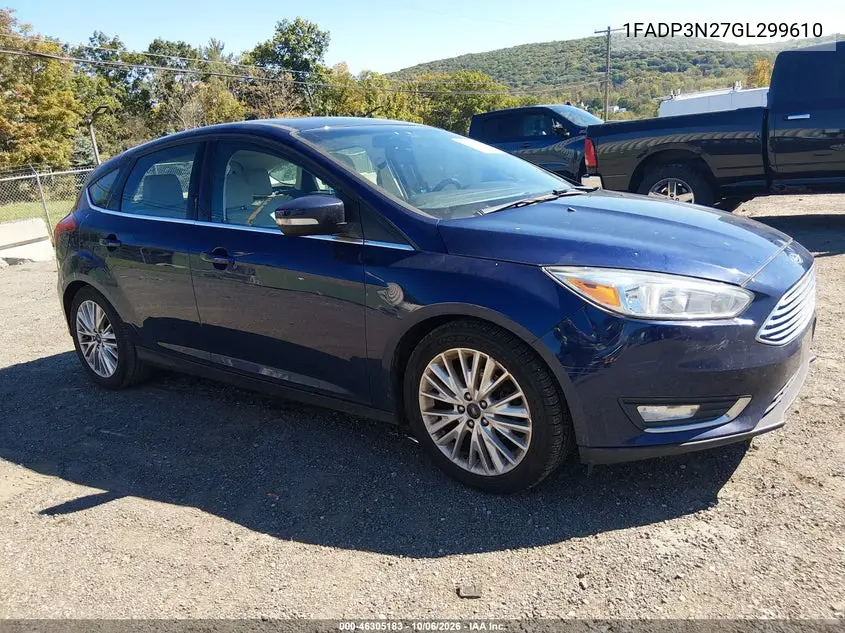FORD FOCUS 2016, VIN 1FADP3N27GL299610