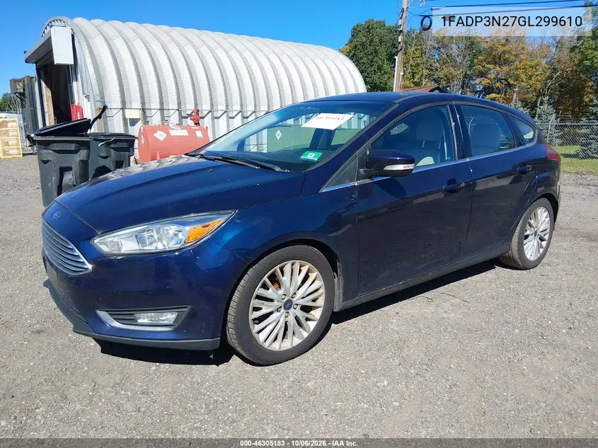 2016 FORD FOCUS VIN 1FADP3N27GL299610 — фото 2