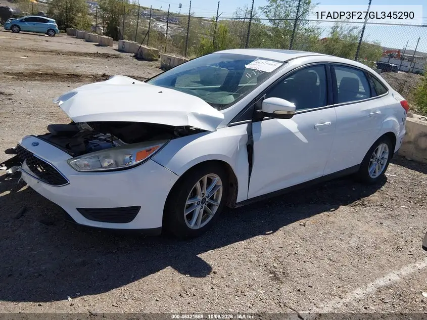 2016 FORD FOCUS VIN 1FADP3F27GL345290 — фото 2