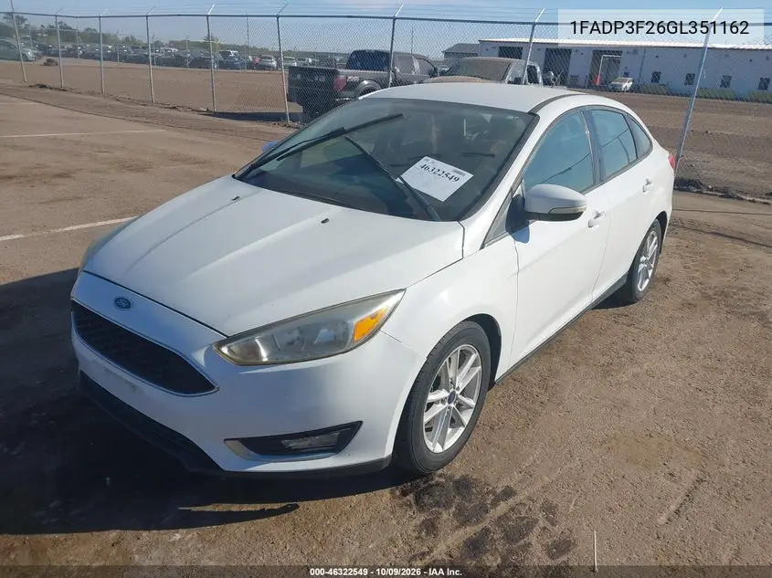 2016 FORD FOCUS VIN 1FADP3F26GL351162 — фото 2