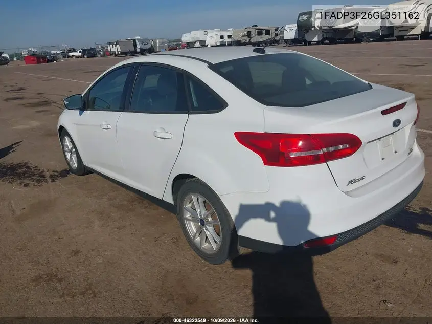 2016 FORD FOCUS VIN 1FADP3F26GL351162 — фото 3