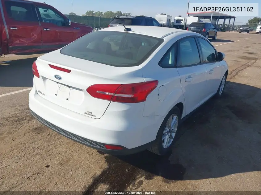 2016 FORD FOCUS VIN 1FADP3F26GL351162 — фото 4