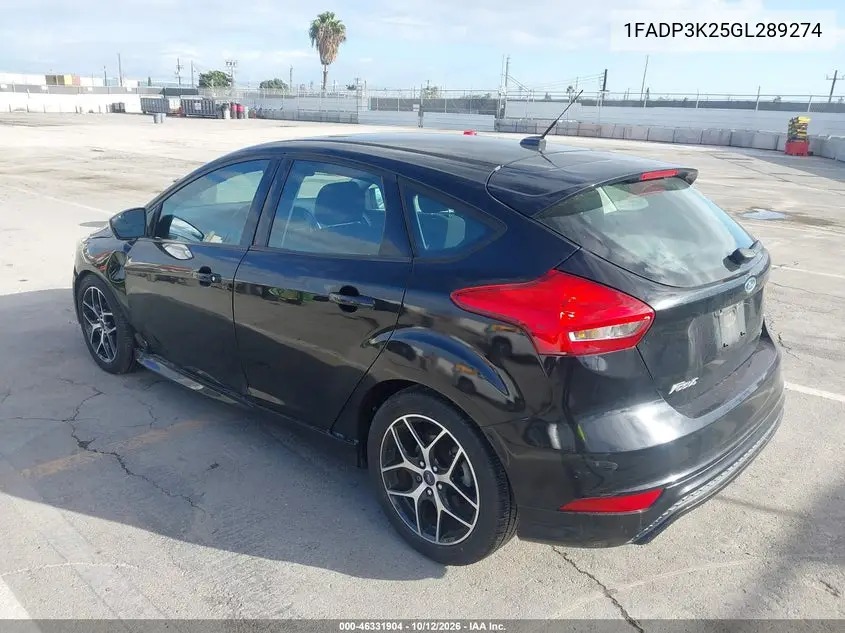 2016 FORD FOCUS VIN 1FADP3K25GL289274 — фото 3