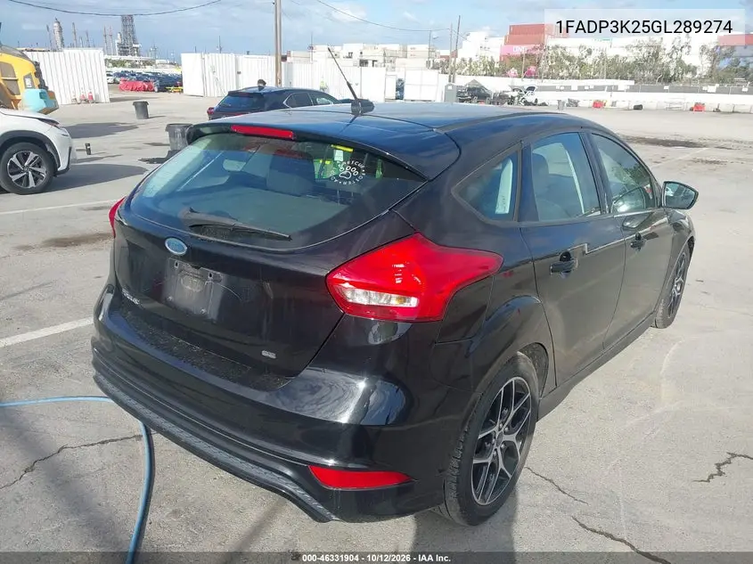 2016 FORD FOCUS VIN 1FADP3K25GL289274 — фото 4