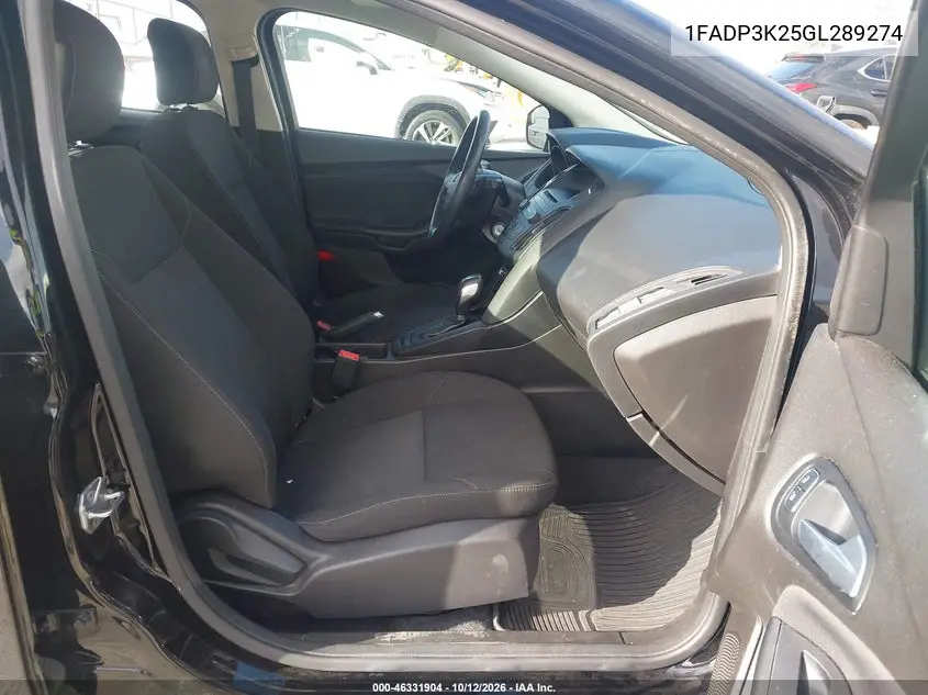 2016 FORD FOCUS VIN 1FADP3K25GL289274 — фото 5