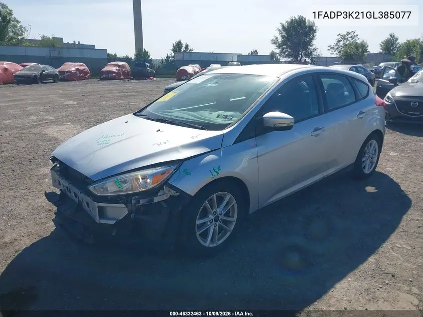 2016 FORD FOCUS VIN 1FADP3K21GL385077 — фото 2