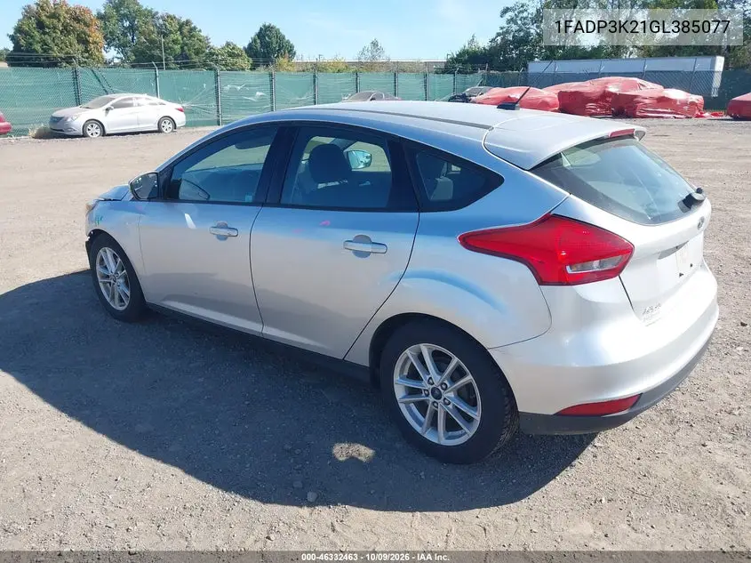2016 FORD FOCUS VIN 1FADP3K21GL385077 — фото 3
