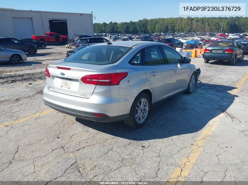 2016 FORD FOCUS VIN 1FADP3F23GL376729 — фото 4