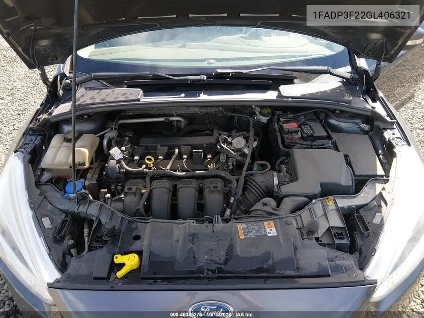 2016 FORD FOCUS VIN 1FADP3F22GL406321 — фото 10