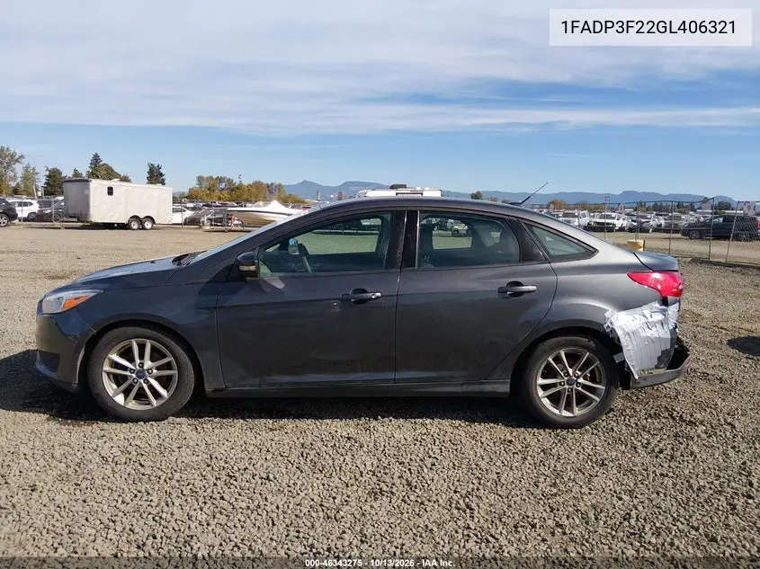 2016 FORD FOCUS VIN 1FADP3F22GL406321 — фото 14