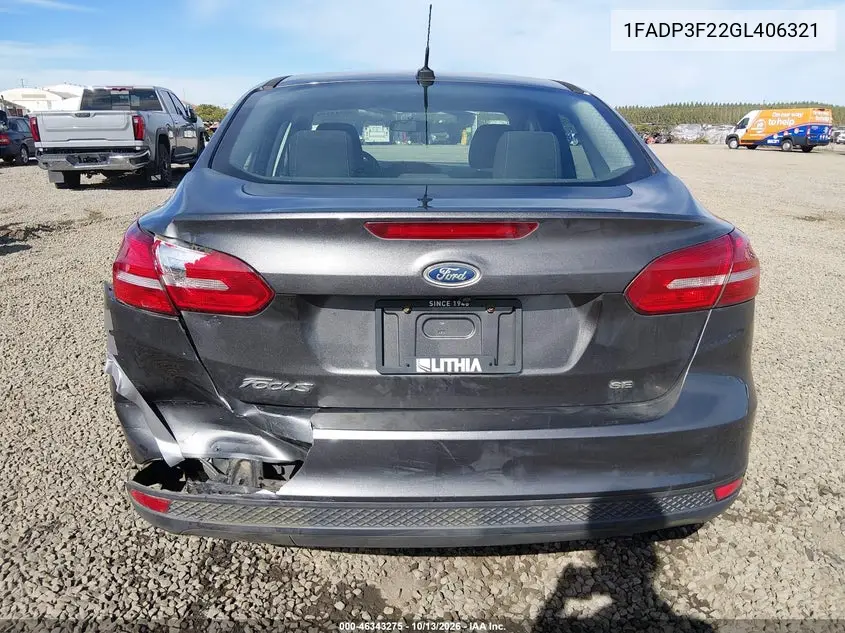 2016 FORD FOCUS VIN 1FADP3F22GL406321 — фото 16