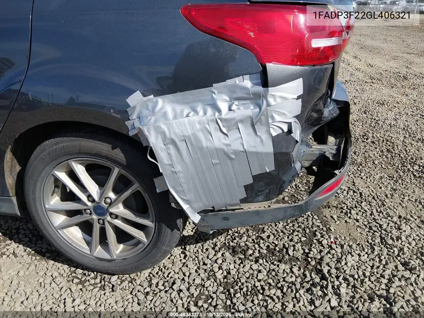 2016 FORD FOCUS VIN 1FADP3F22GL406321 — фото 6