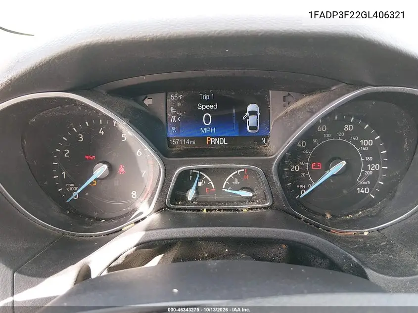 2016 FORD FOCUS VIN 1FADP3F22GL406321 — фото 7