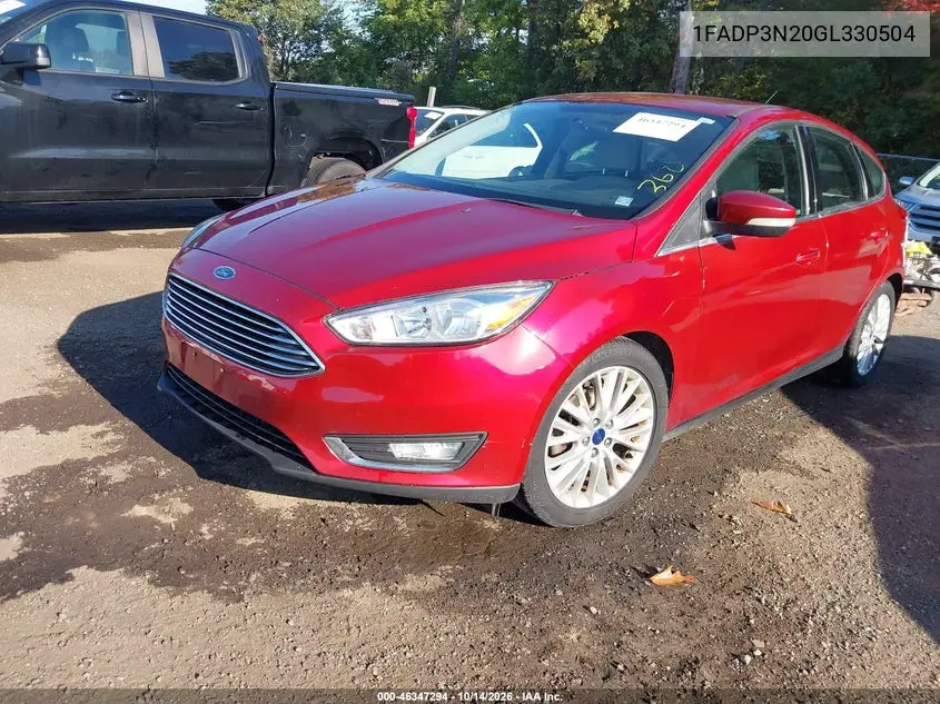 2016 FORD FOCUS VIN 1FADP3N20GL330504 — фото 2