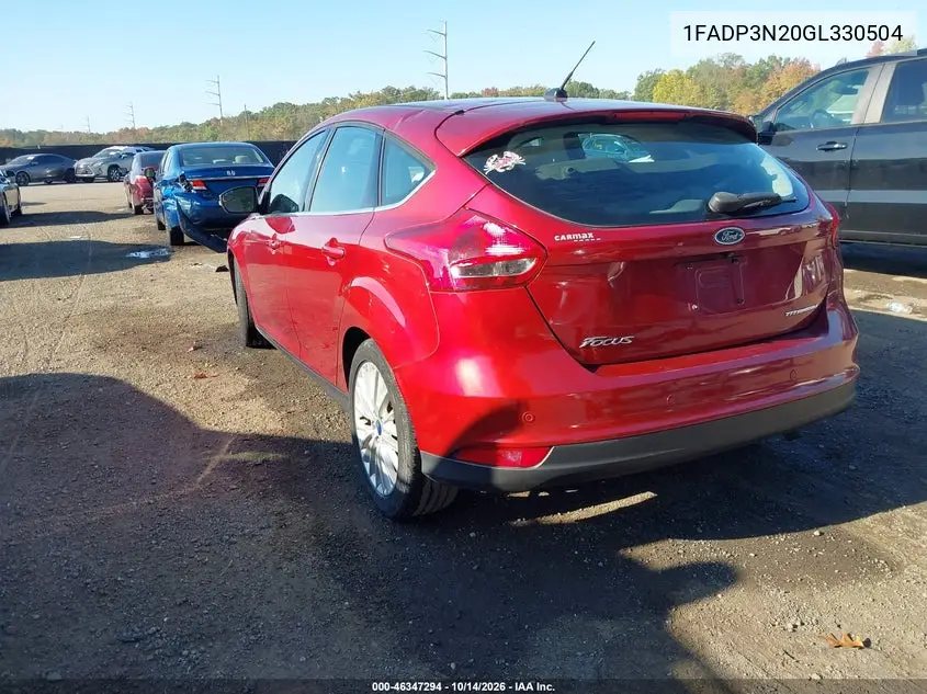 2016 FORD FOCUS VIN 1FADP3N20GL330504 — фото 3